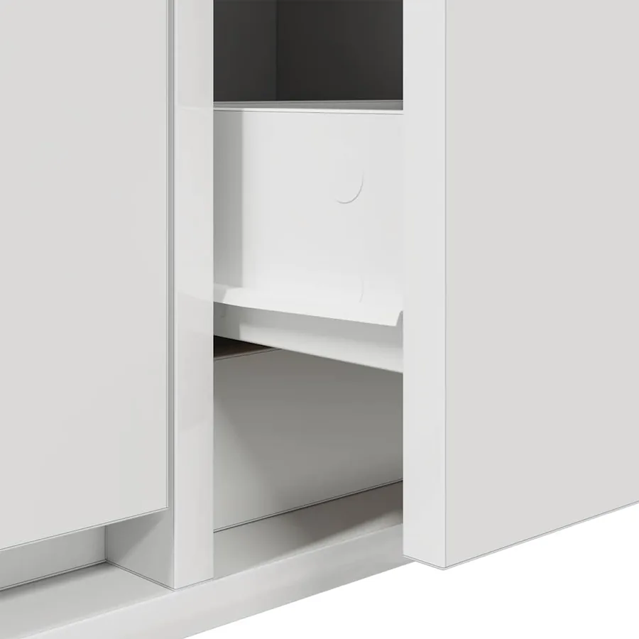 Meuble TV blanc 60x31x25,5 cm bois d'ingénierie - 10