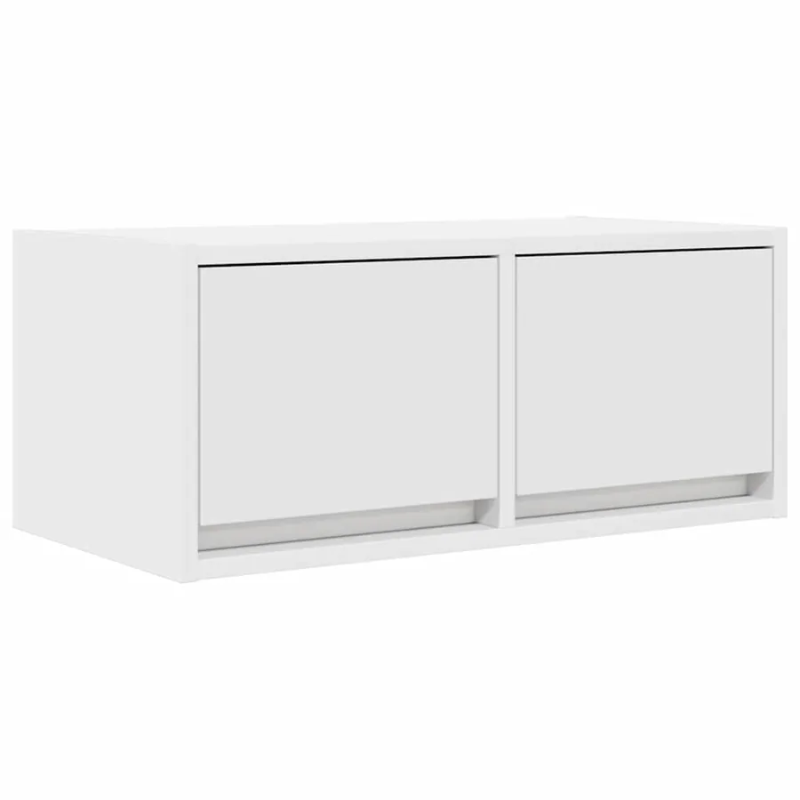 Meuble TV blanc 60x31x25,5 cm bois d'ingénierie - 2