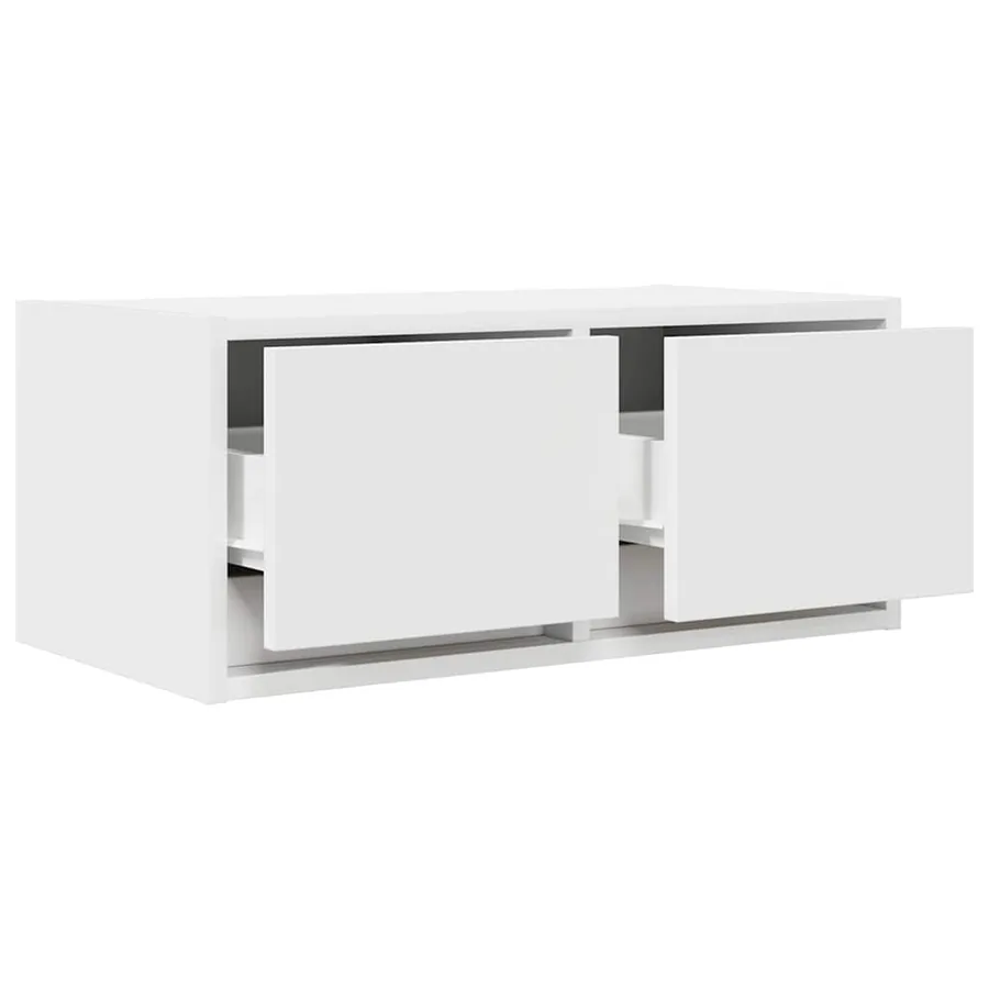 Meuble TV blanc 60x31x25,5 cm bois d'ingénierie - 4