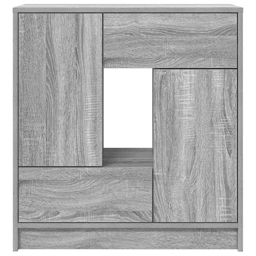 Buffet avec tiroirs et portes sonoma gris 70,5x34x74,5 cm - 6