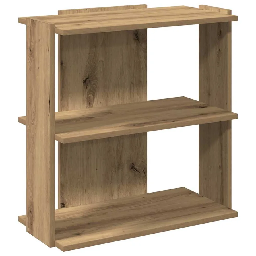 Bibliothèque à 3 niveaux chêne artisanal 60x30x60 cm - 2