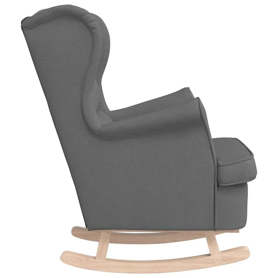 Chaise à bascule gris foncé 74x90x102 cm tissu - 5