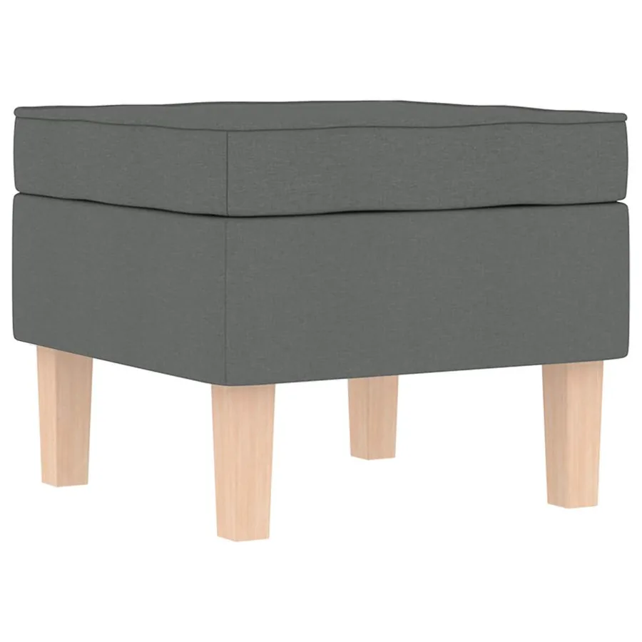 Chaise à bascule avec repose-pied Gris foncé Tissu - 8