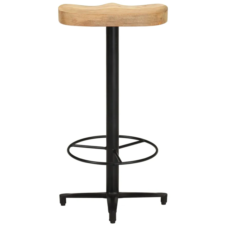 Tabourets de bar lot de 2 76 cm bois de manguier massif - 3