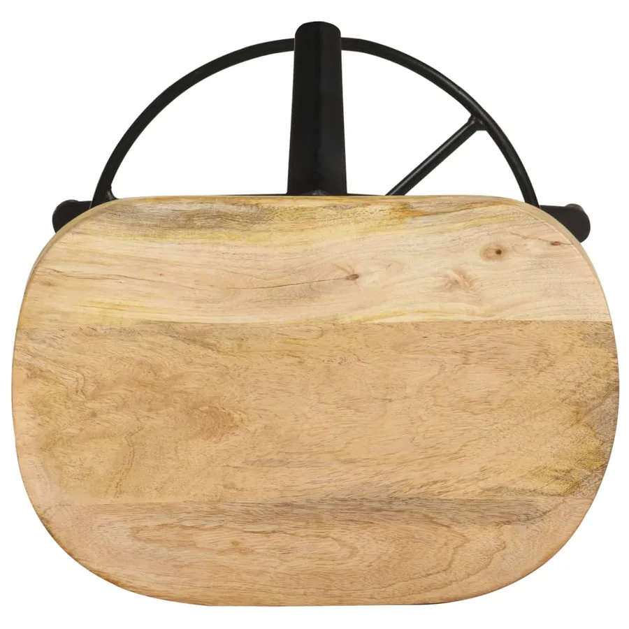 Tabourets de bar lot de 2 76 cm bois de manguier massif - 4