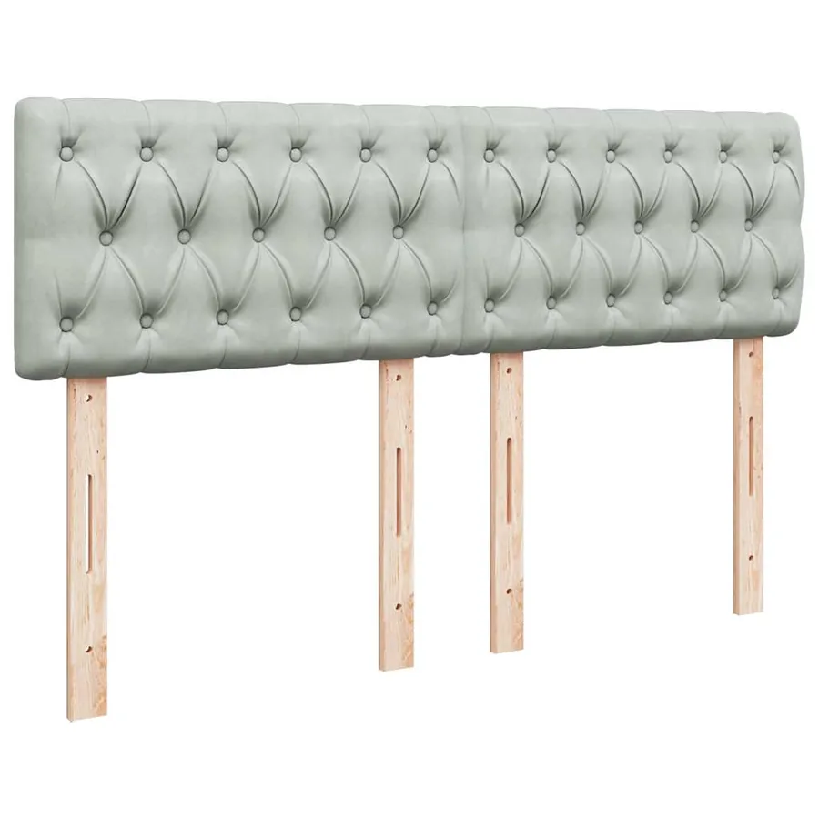 Cadre de lit ottoman avec matelas gris clair 140x200 cm velours - 9