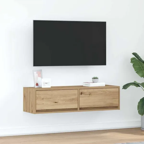 Meuble TV 100 x 31 x 25,5 cm chêne artisanal Bois d'ingénierie