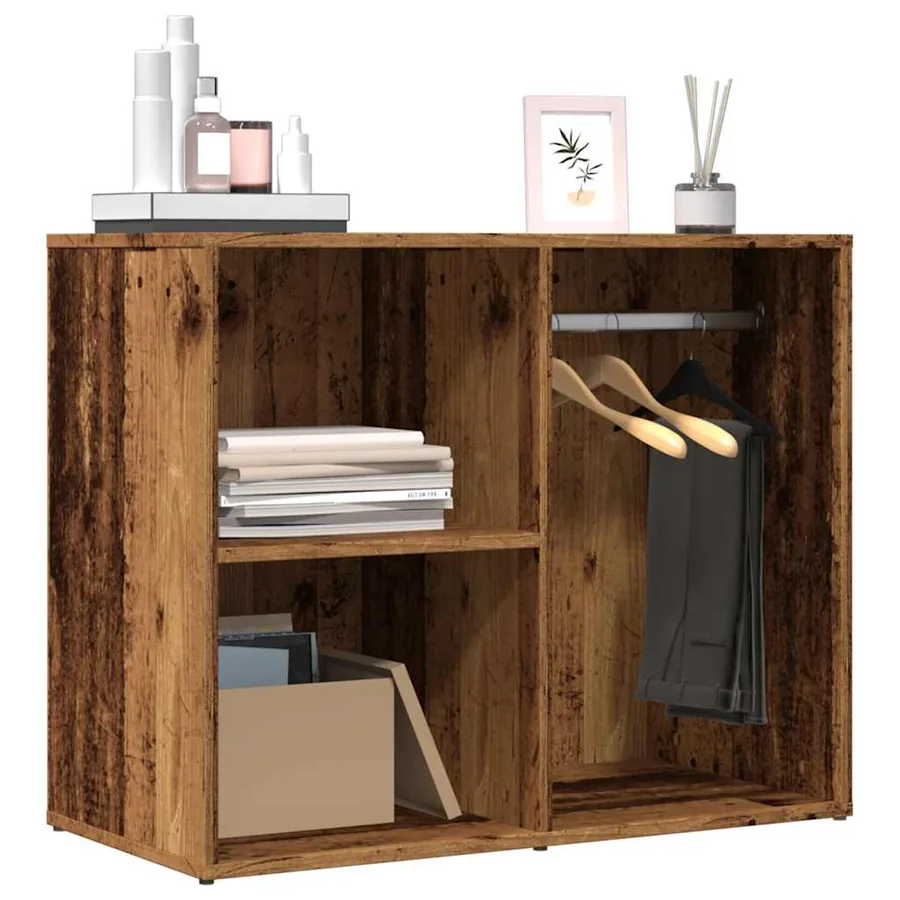 Armoire de dressing vieux bois 80x40x65 cm bois d'ingénierie