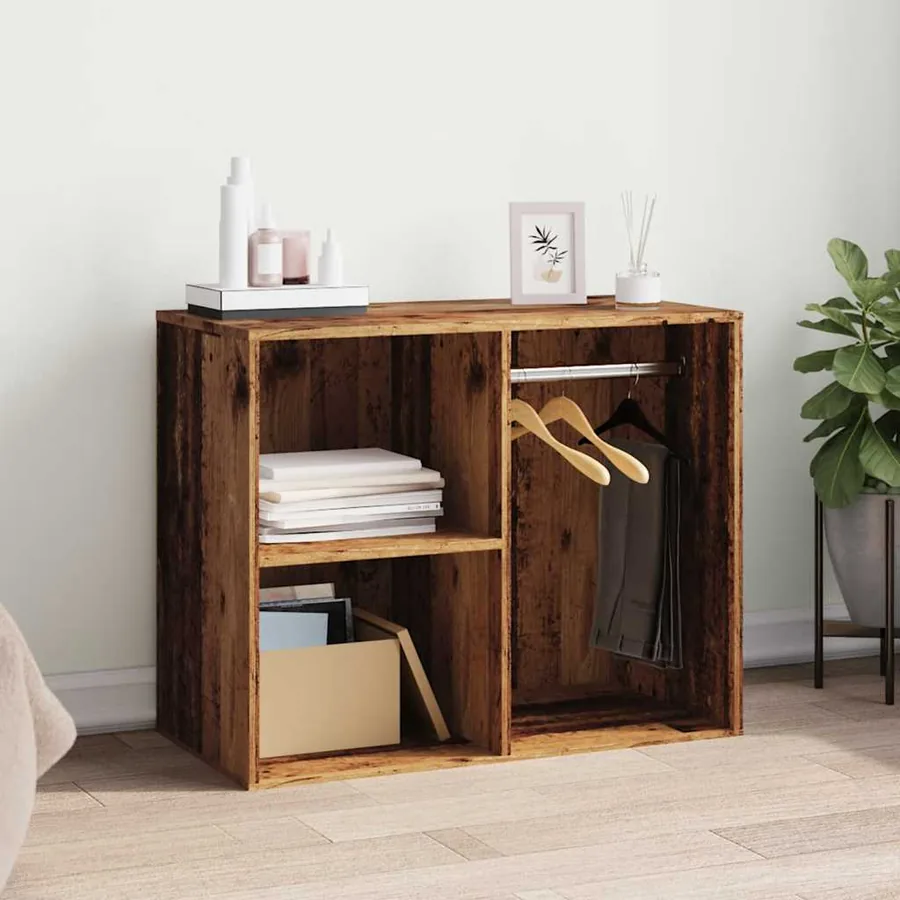 Armoire de dressing vieux bois 80x40x65 cm bois d'ingénierie - 3