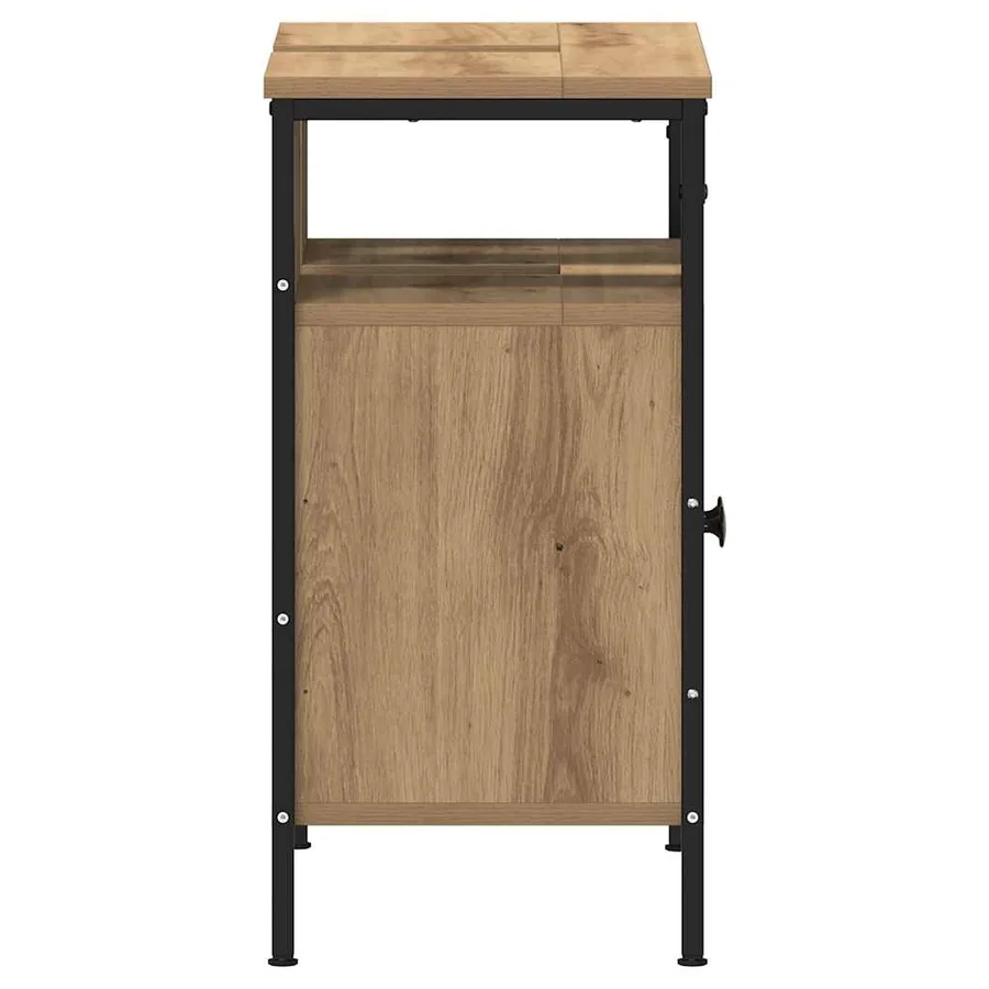 Armoire lavabo de salle de bain chêne artisanal 60x30x60 cm - 7