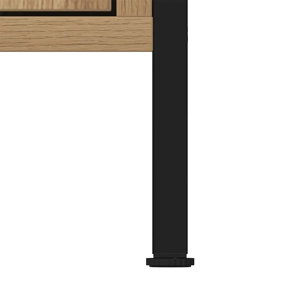 Armoire lavabo de salle de bain chêne artisanal 60x30x60 cm - 9