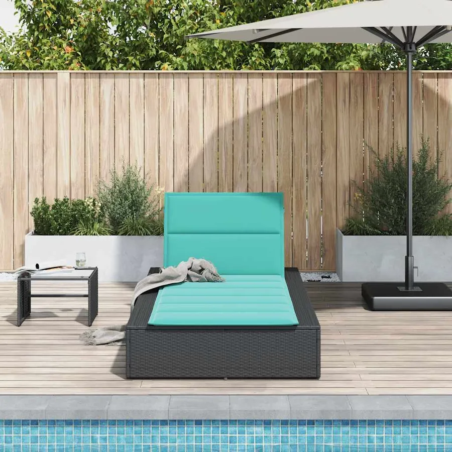 Transat avec coussin flottant gris résine tressée - 107