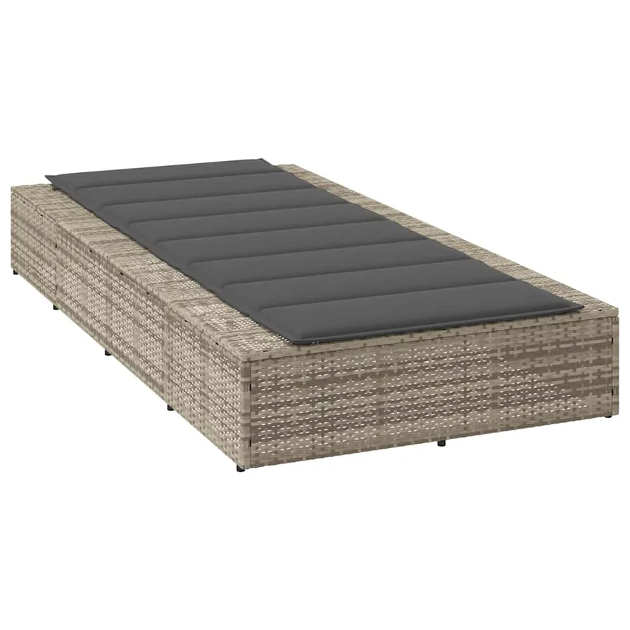 Transat avec coussin flottant gris résine tressée - 31