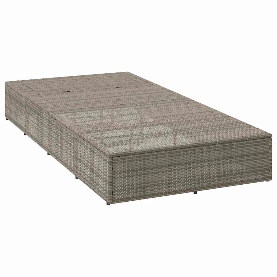 Transat avec coussin flottant gris résine tressée - 45