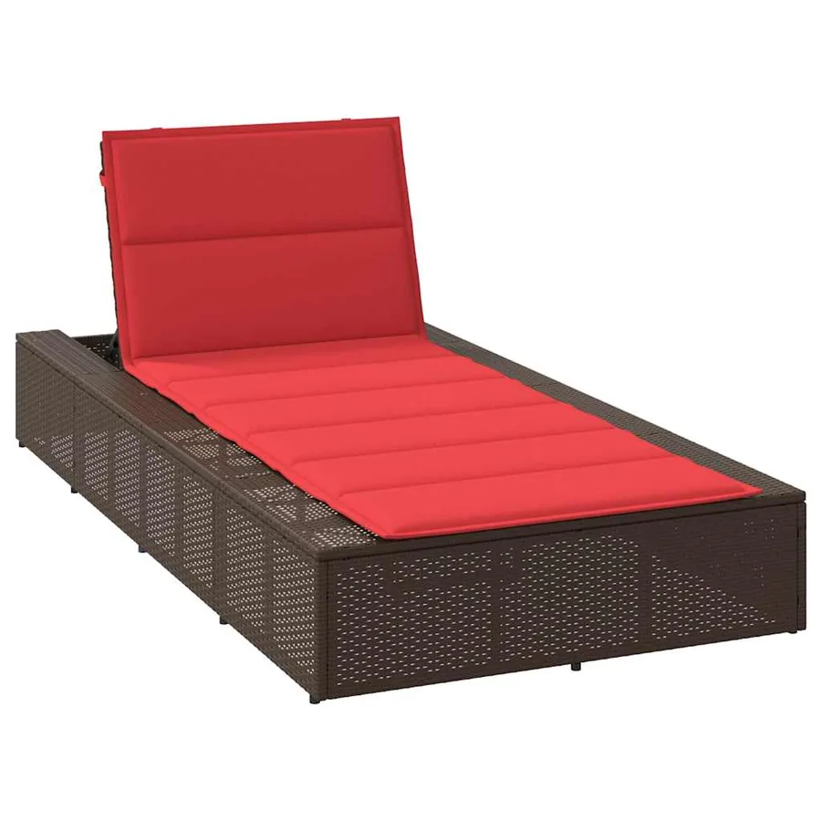Transat avec coussin flottant gris résine tressée - 66