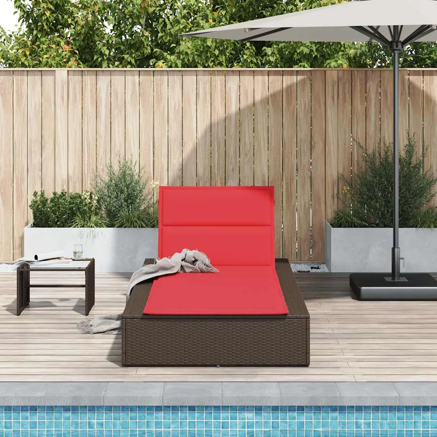 Transat avec coussin flottant gris résine tressée - 68