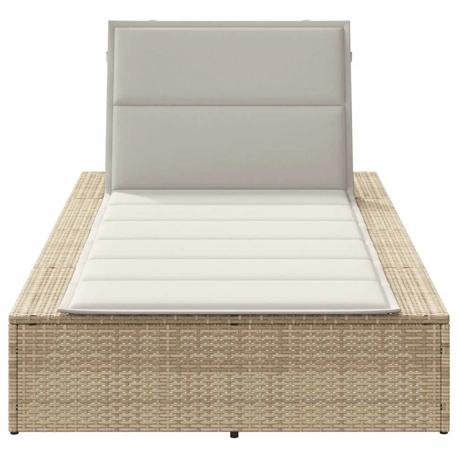 Transat avec coussin flottant gris résine tressée - 95