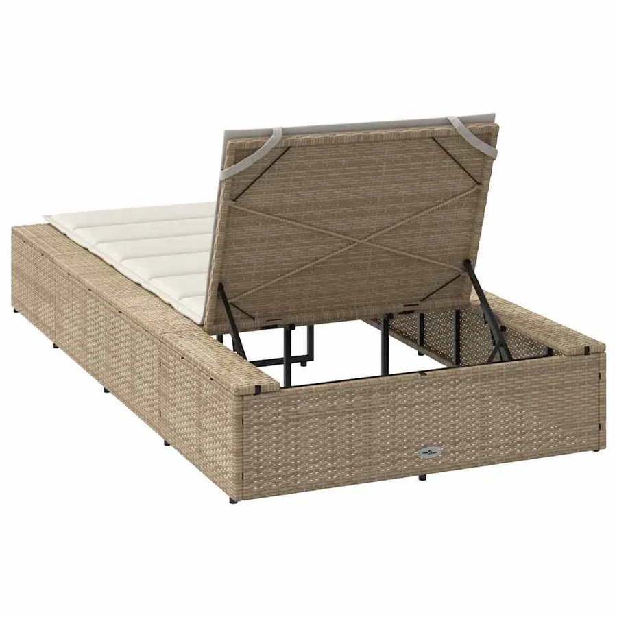 Transat avec coussin flottant gris résine tressée - 99