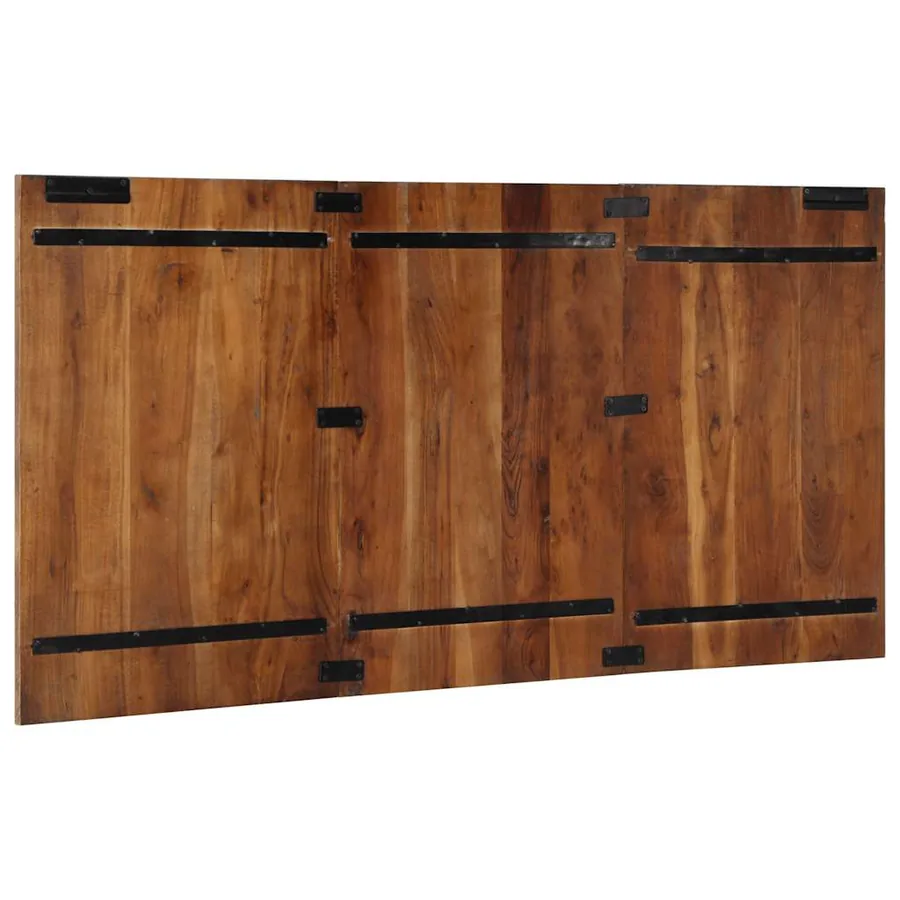 Tête de lit multicolore 160 cm bois massif récupération - 5