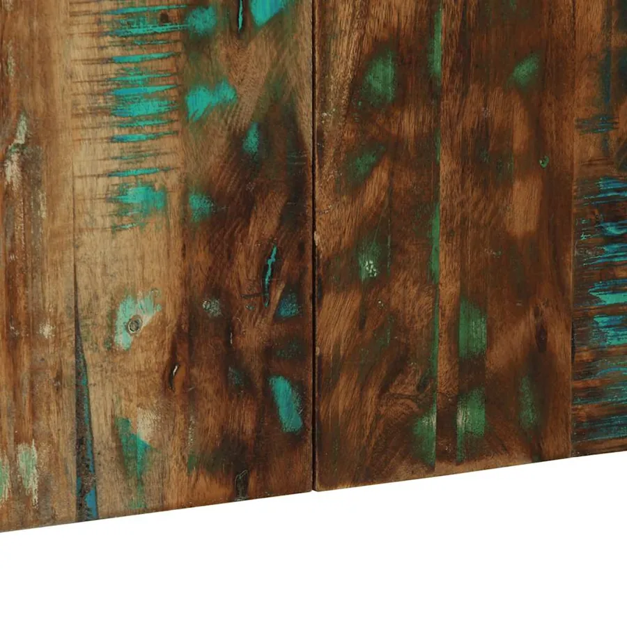 Tête de lit multicolore 160 cm bois massif récupération - 7