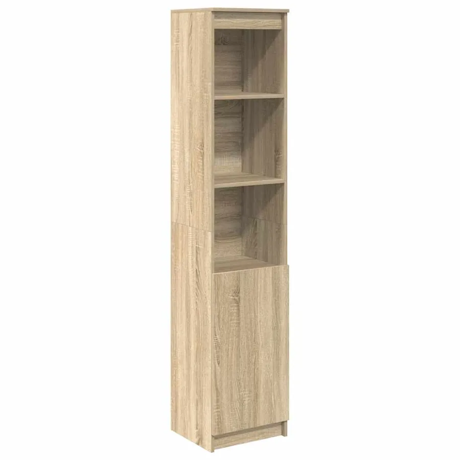 Buffet haut chêne sonoma 37,5x35x180 cm bois d'ingénierie - 2