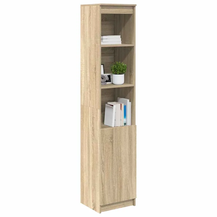 Buffet haut chêne sonoma 37,5x35x180 cm bois d'ingénierie - 4