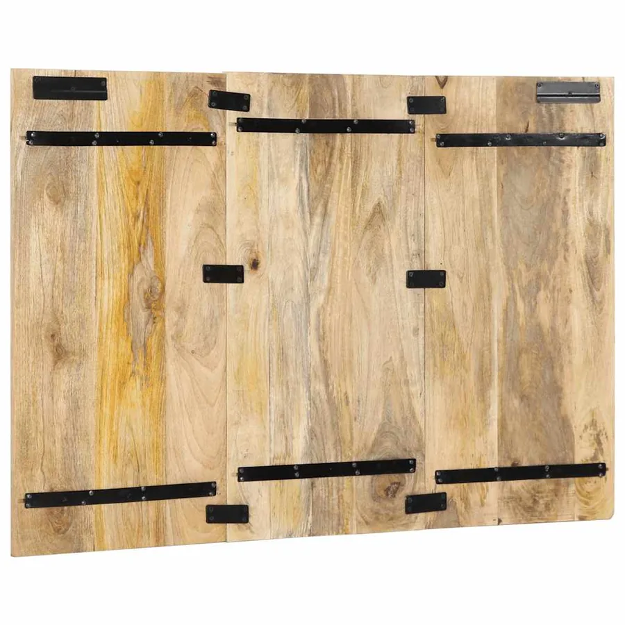 Tête de lit 120 cm bois de manguier brut massif - 5