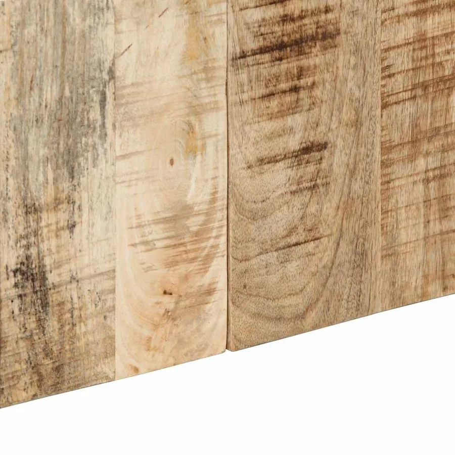 Tête de lit 120 cm bois de manguier brut massif - 7