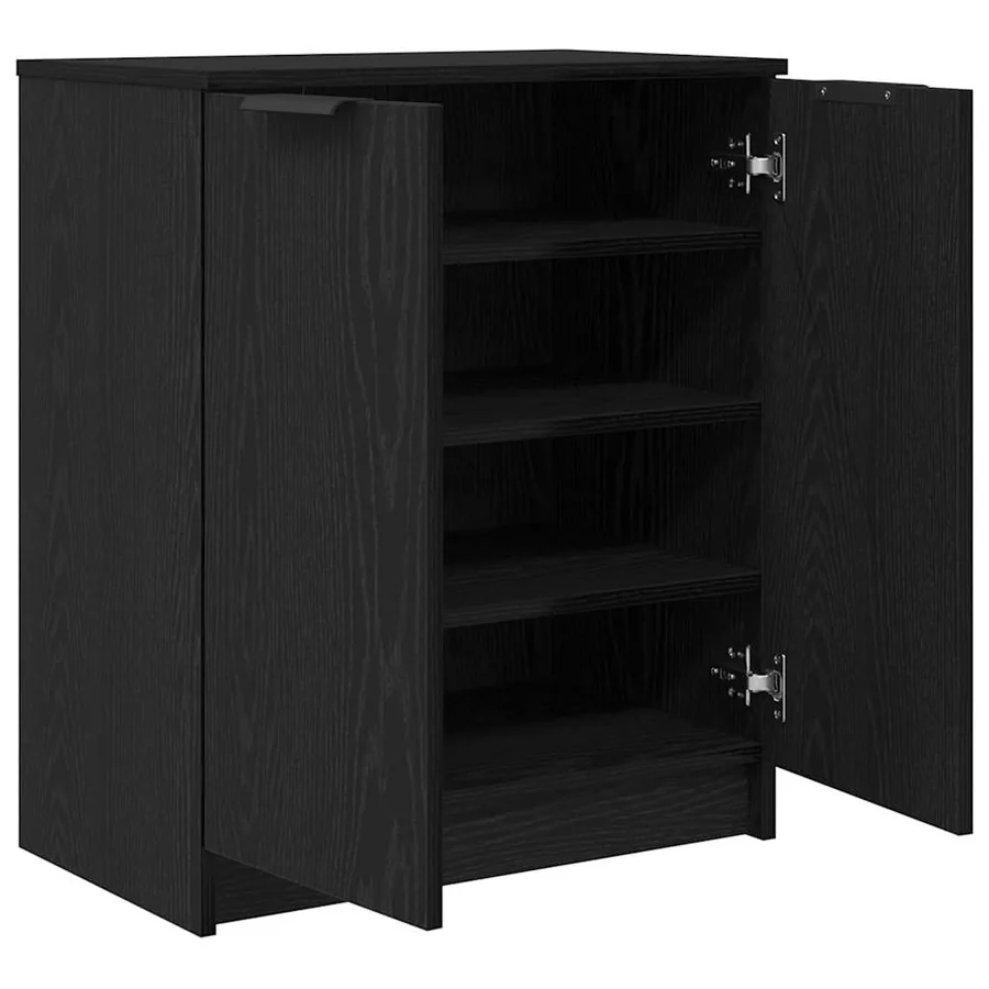 Cabinet à chaussures avec étagère Chêne noir 59 x 35 x 70 cm - 5