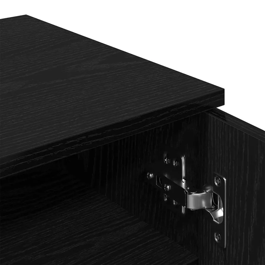 Cabinet à chaussures avec étagère Chêne noir 59 x 35 x 70 cm - 9
