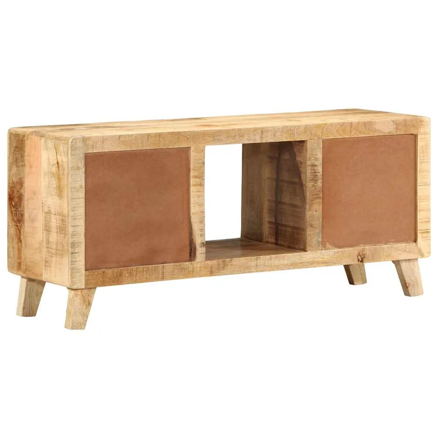 Meuble TV 105x46x32 cm bois massif de manguier brut - 4