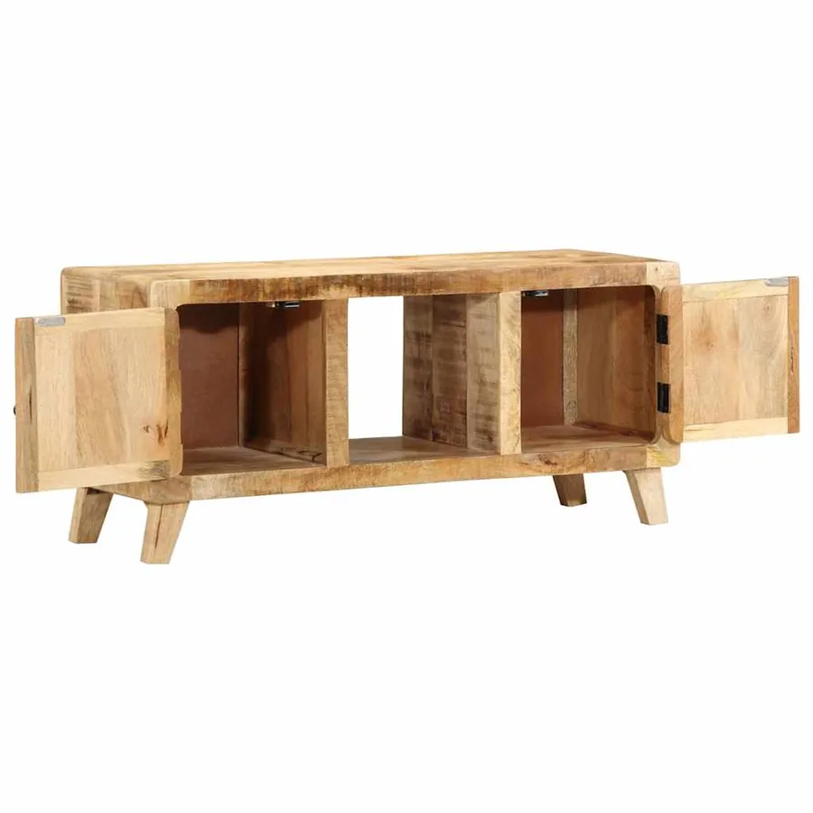 Meuble TV 105x46x32 cm bois massif de manguier brut - 5