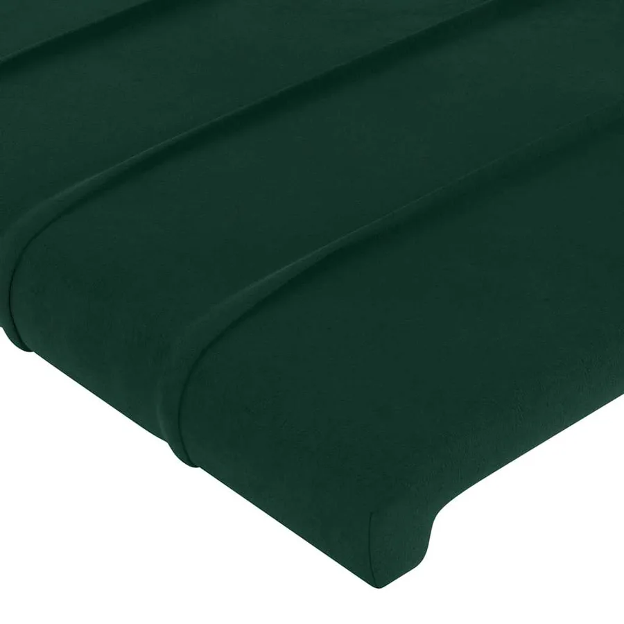 Tête de lit Vert foncé 90x5x118/128 cm Velours - 4
