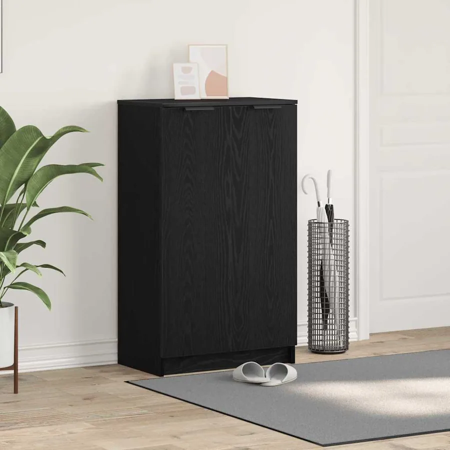 Cabinet à chaussures avec étagère Chêne noir 59 x 35 x 100 cm