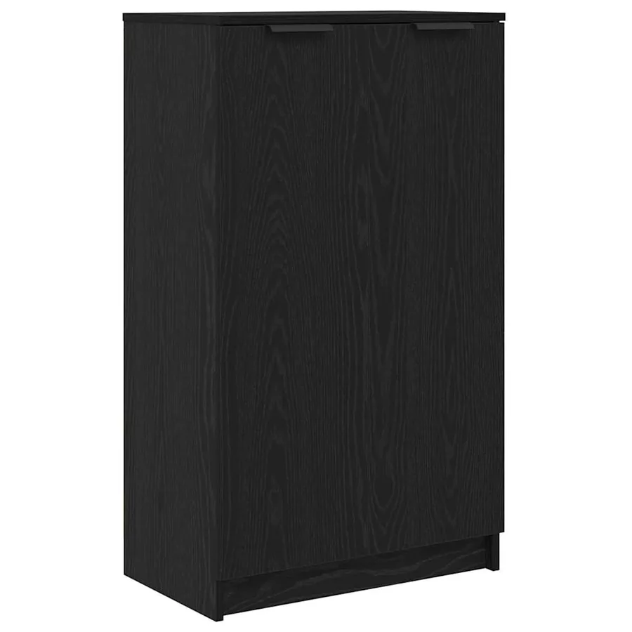 Cabinet à chaussures avec étagère Chêne noir 59 x 35 x 100 cm - 2