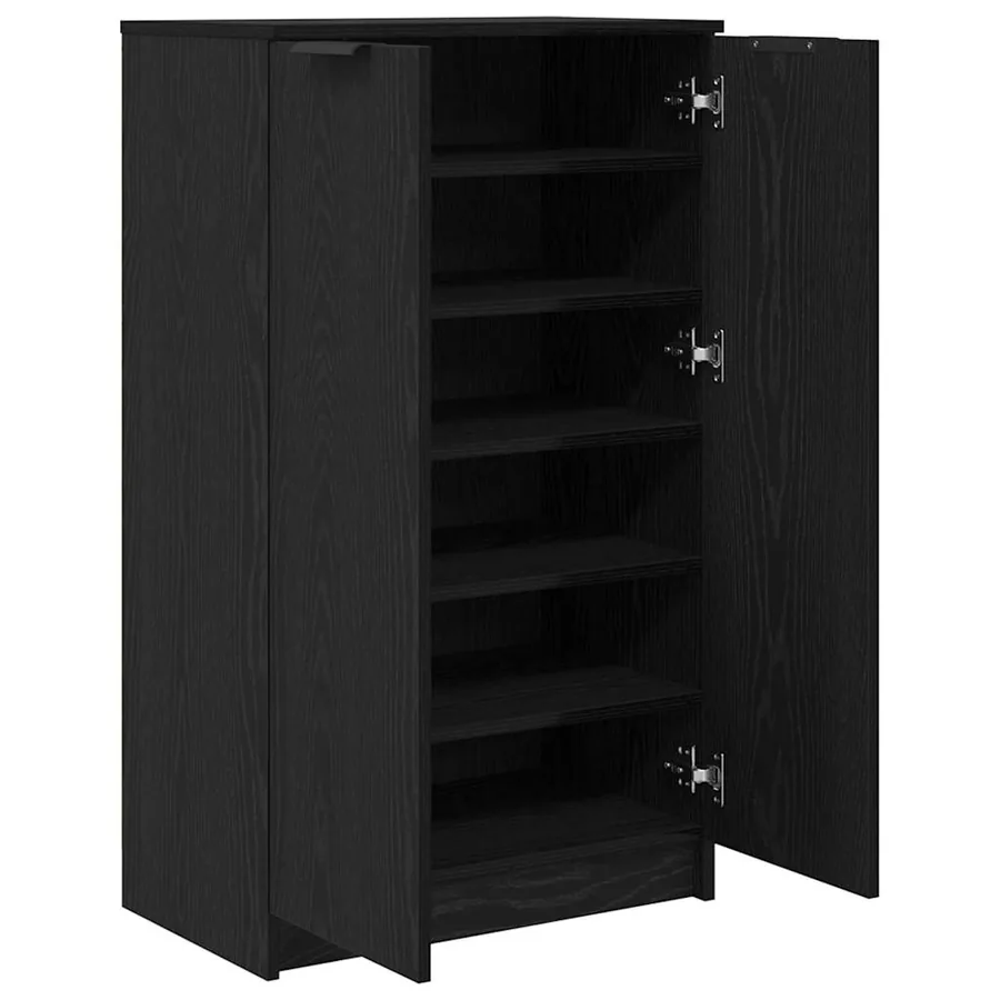 Cabinet à chaussures avec étagère Chêne noir 59 x 35 x 100 cm - 5