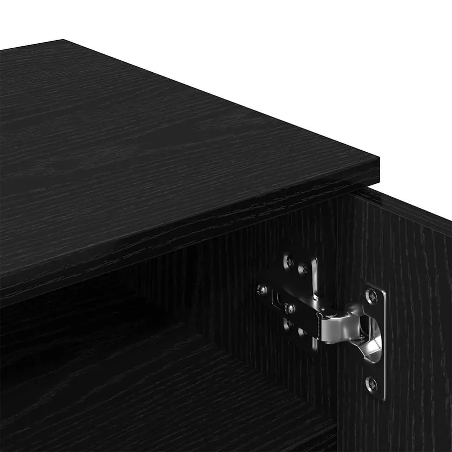 Cabinet à chaussures avec étagère Chêne noir 59 x 35 x 100 cm - 9