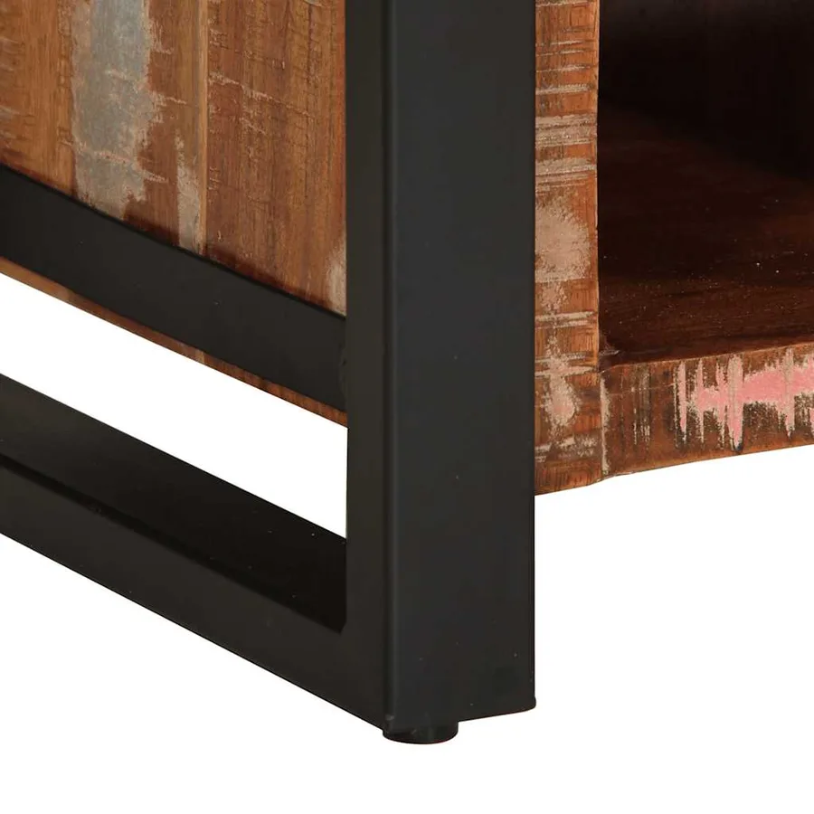 Buffet multicolore 55x35x70 cm bois massif récupération - 10