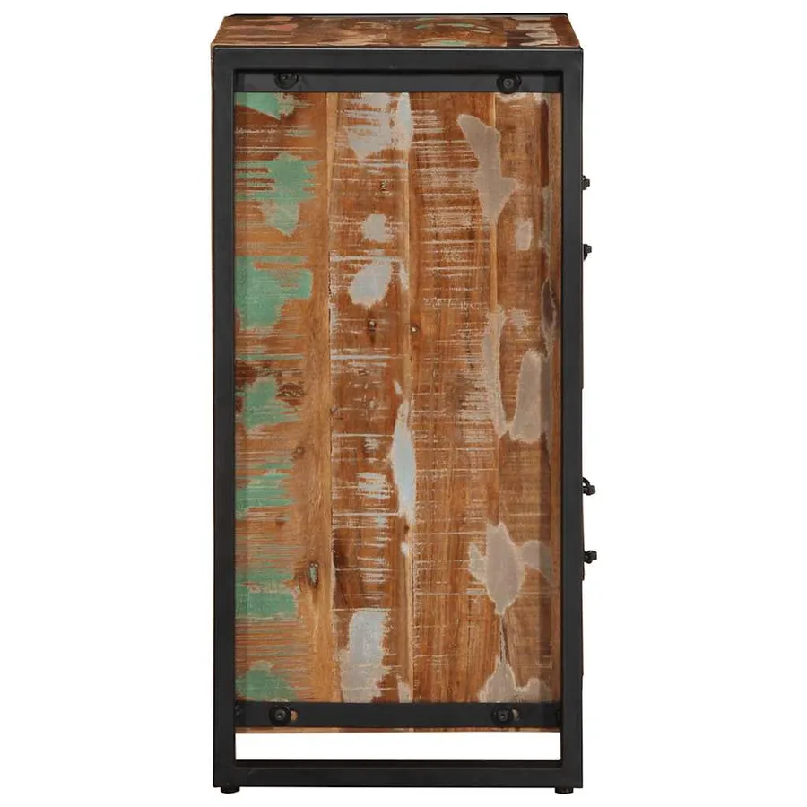 Buffet multicolore 55x35x70 cm bois massif récupération - 6