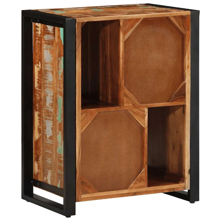 Buffet multicolore 55x35x70 cm bois massif récupération - 7