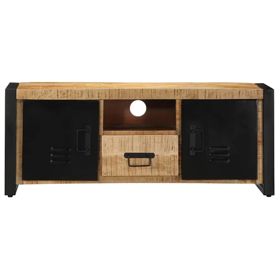 Meuble TV 100x30x40 cm bois massif de manguier brut - 2
