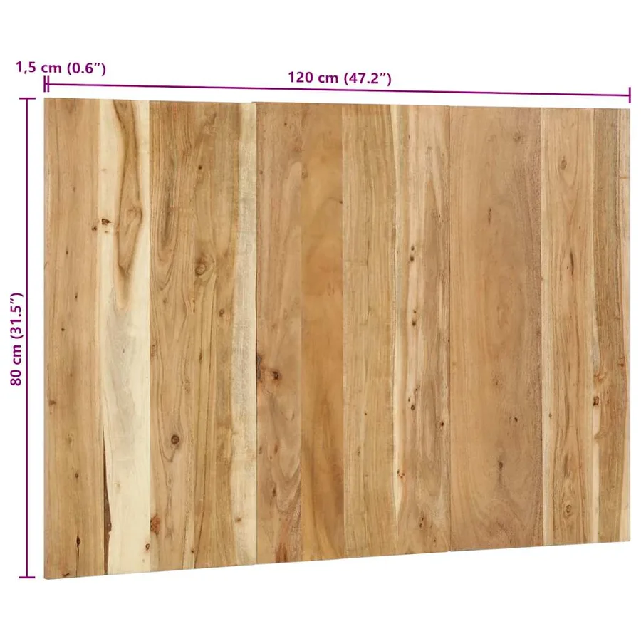 Tête de lit 120 cm bois d'acacia massif - 11