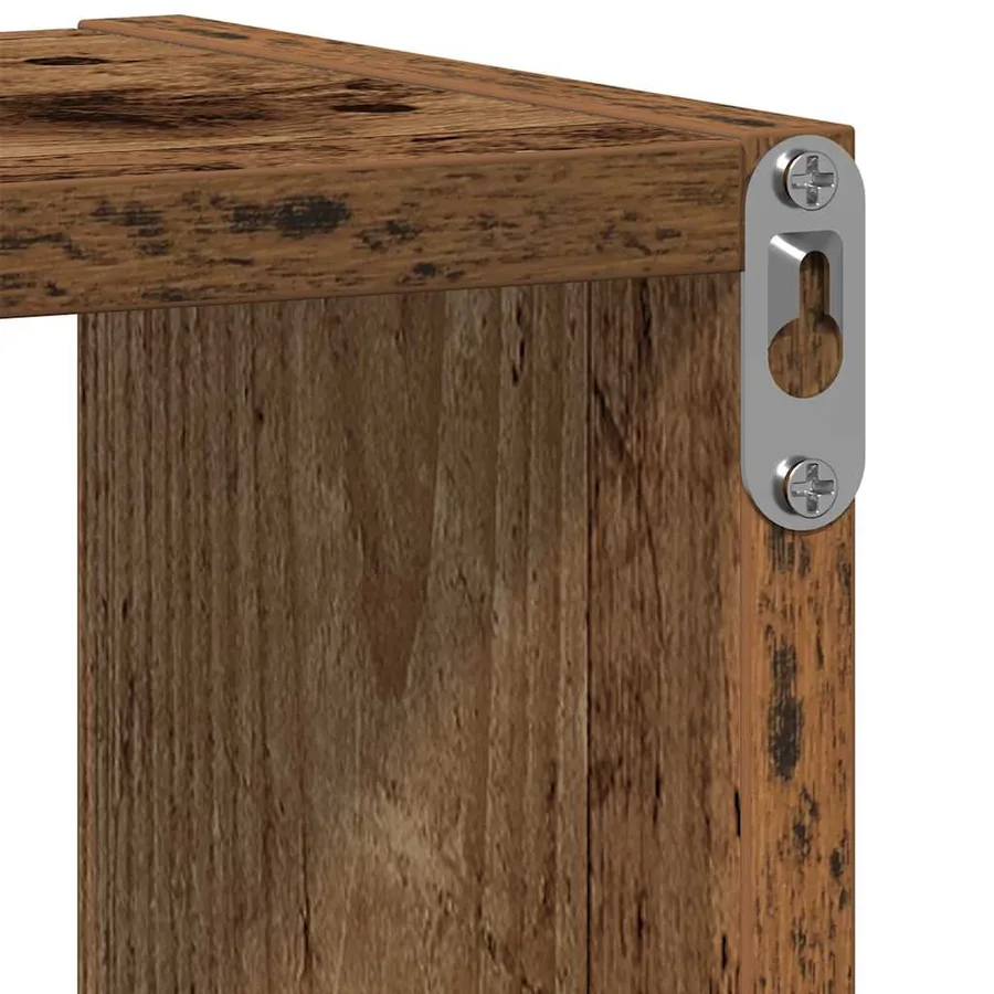 Étagère murale en bois ancien 75 x 16 x 55 cm bois d'ingénierie - 8