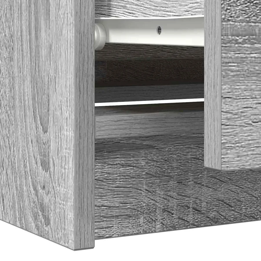 Meuble TV sonoma gris 100x35x54 cm bois d'ingénierie - 10