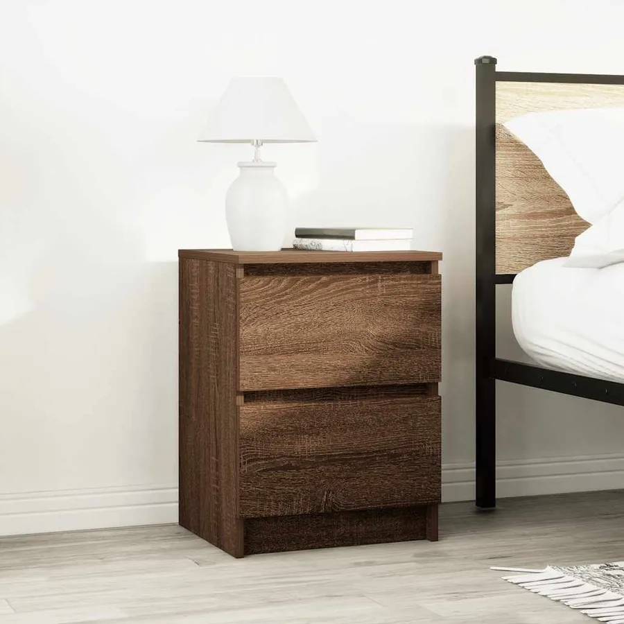 Meuble TV chêne marron 40x35x54 cm bois d'ingénierie - 3