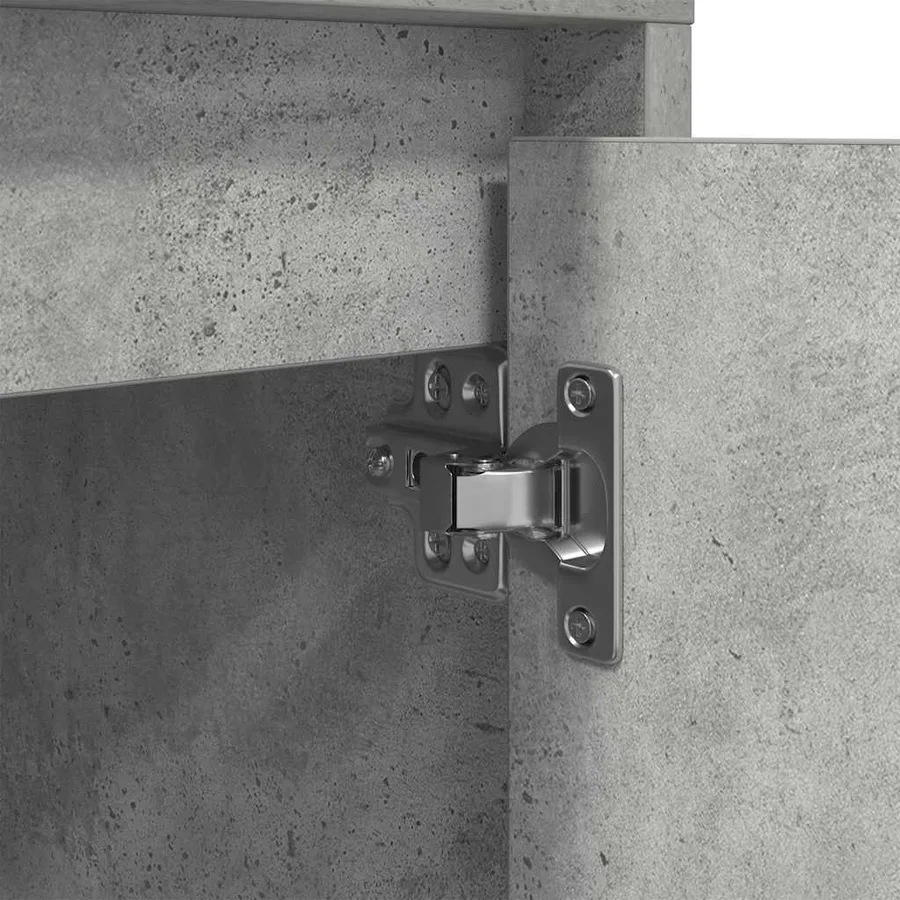 Tables de chevet avec lumières LED 2 pcs gris béton 38x34x50 cm - 12