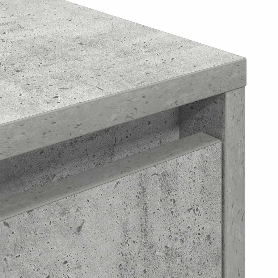 Tables de chevet avec lumières LED 2 pcs gris béton 38x34x50 cm - 14