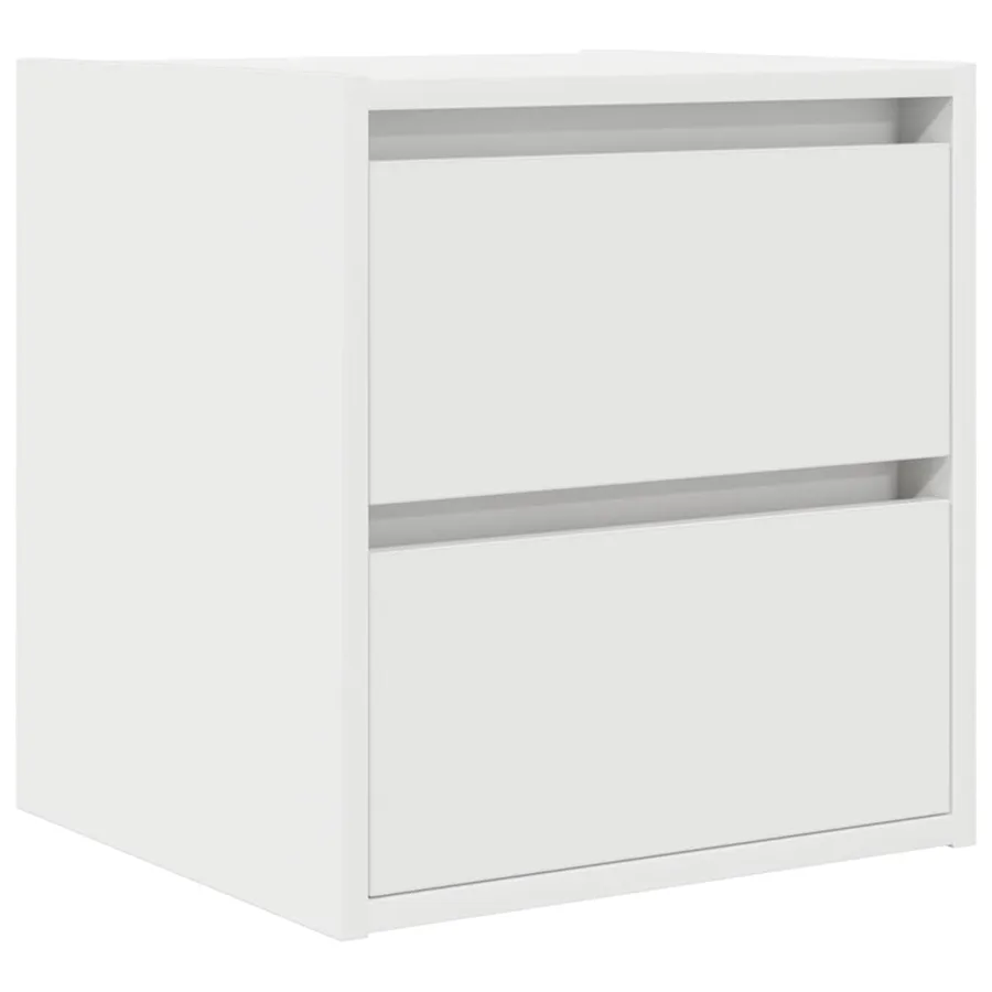 Table de chevet murale blanc 38x34x40 cm - 2
