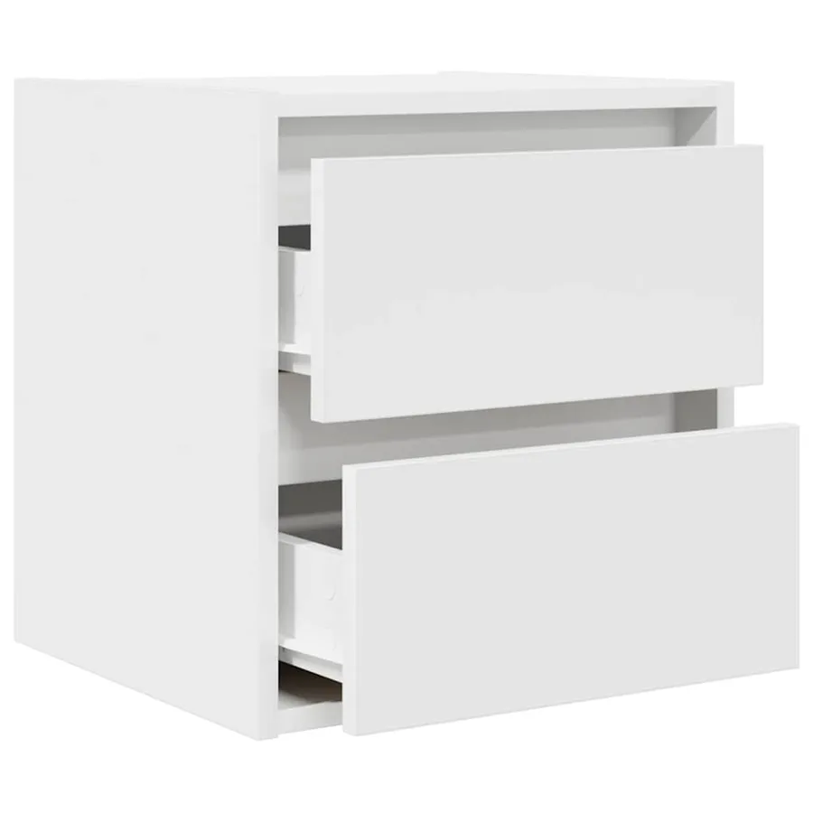 Table de chevet murale blanc 38x34x40 cm - 5