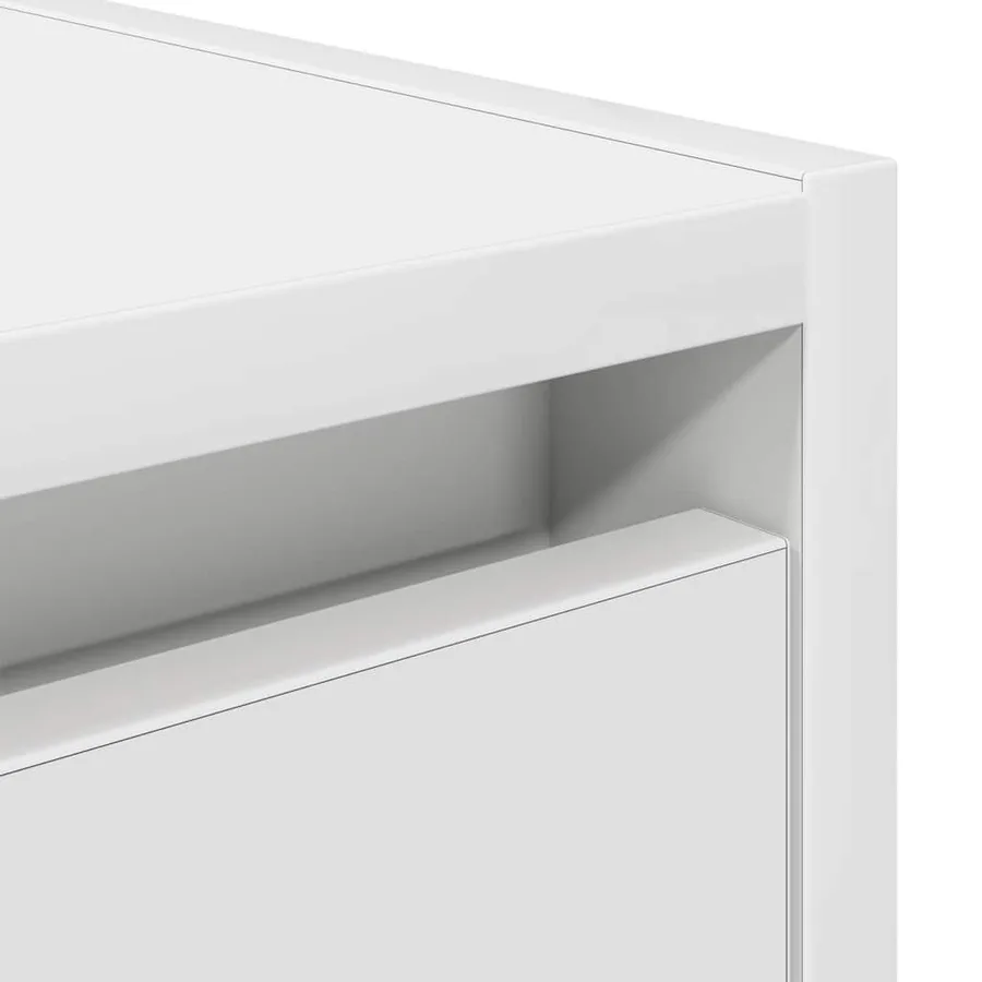 Table de chevet murale blanc 38x34x40 cm - 9